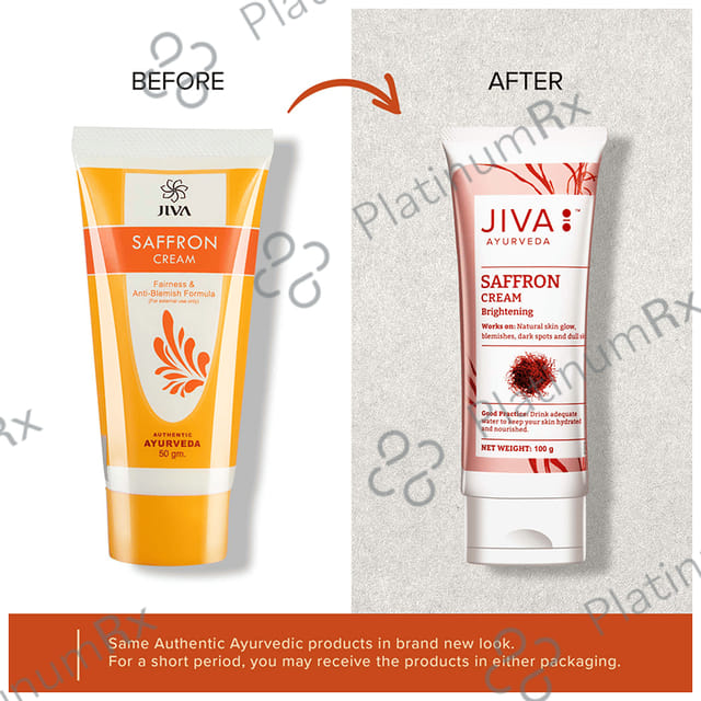 Jiva Ayurveda Saffron Cream Brightening (100gm Each) 2 Tubes