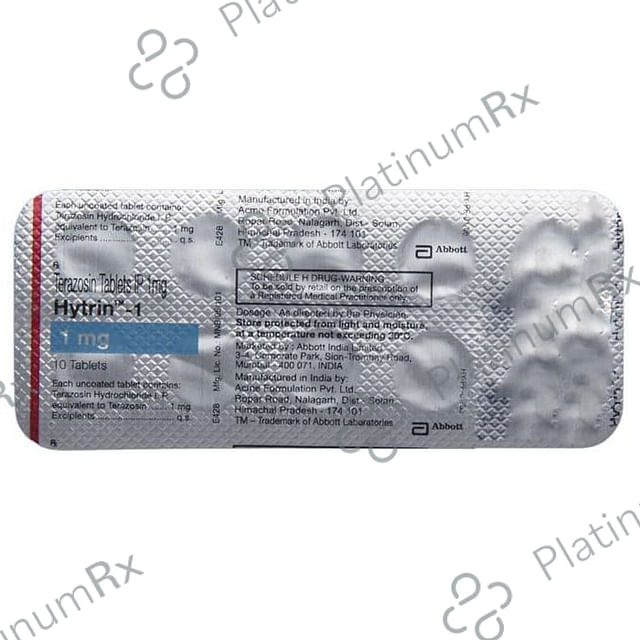 Hytrin 1mg Tablet 10s