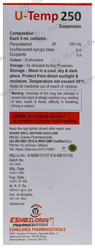 U-Temp 250 Oral Suspension