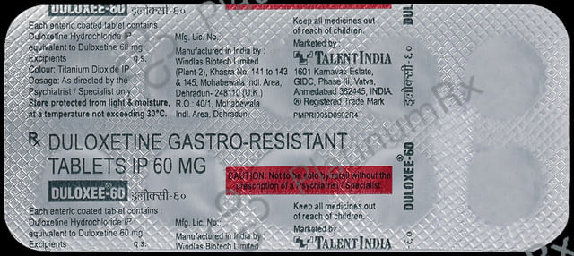 Duloxee 60mg Tablet