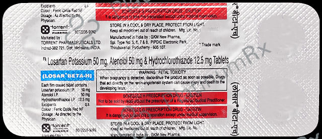 Losar Beta H 50/12.5/50mg Tablet 10s