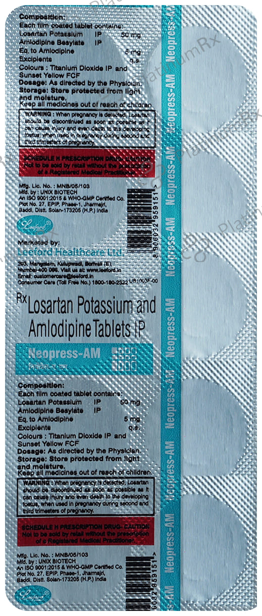 Neopress Am 50/5mg Tablet 10s