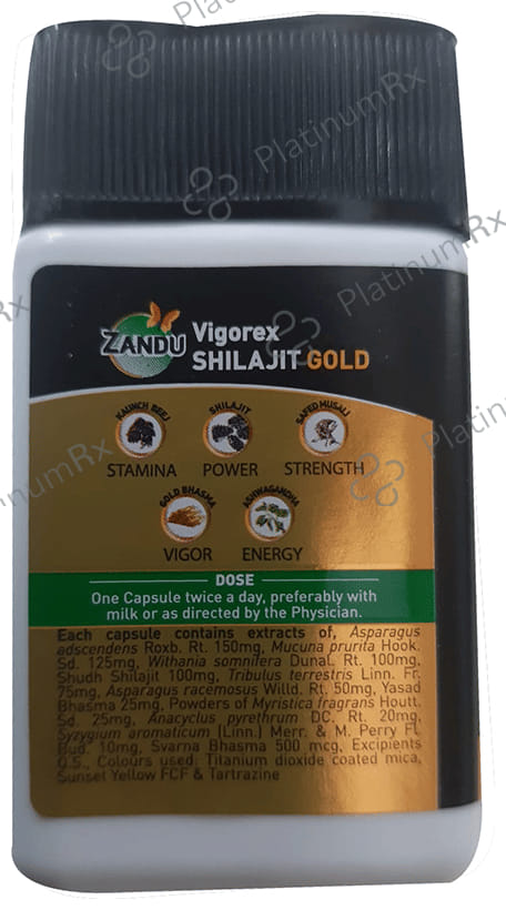 Zandu Vigorex Shilajit Gold Capsule 22s