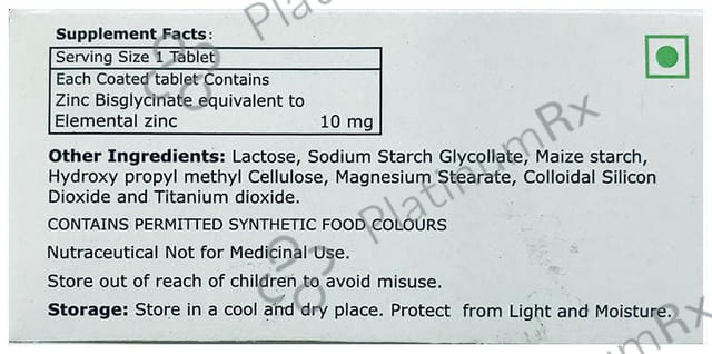Glyzinc NM 10mg Tablet 10s