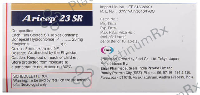 Aricep SR 23mg Tablet 10s
