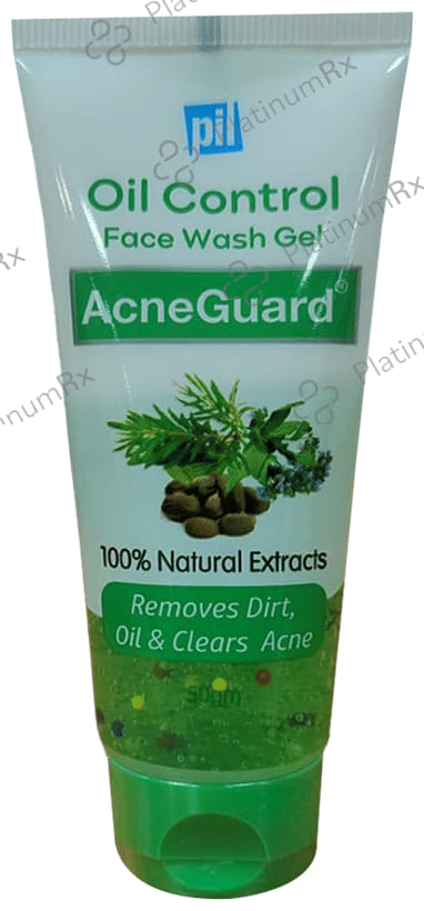 Acneguard Face Wash Gel Clears Acne, Pimples, Clogged Pores 50gm