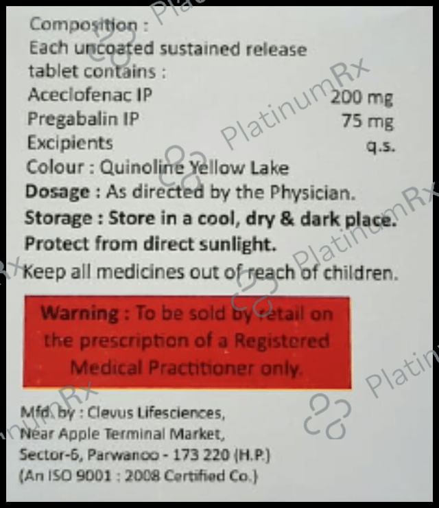 Aciky PG 200/75mg Tablet SR 10s