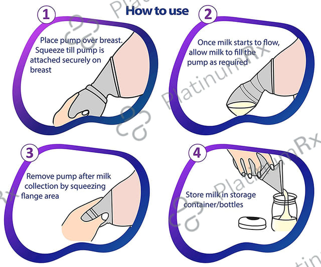 LuvLap Silicone Manual Breast Milk Saver Pump White