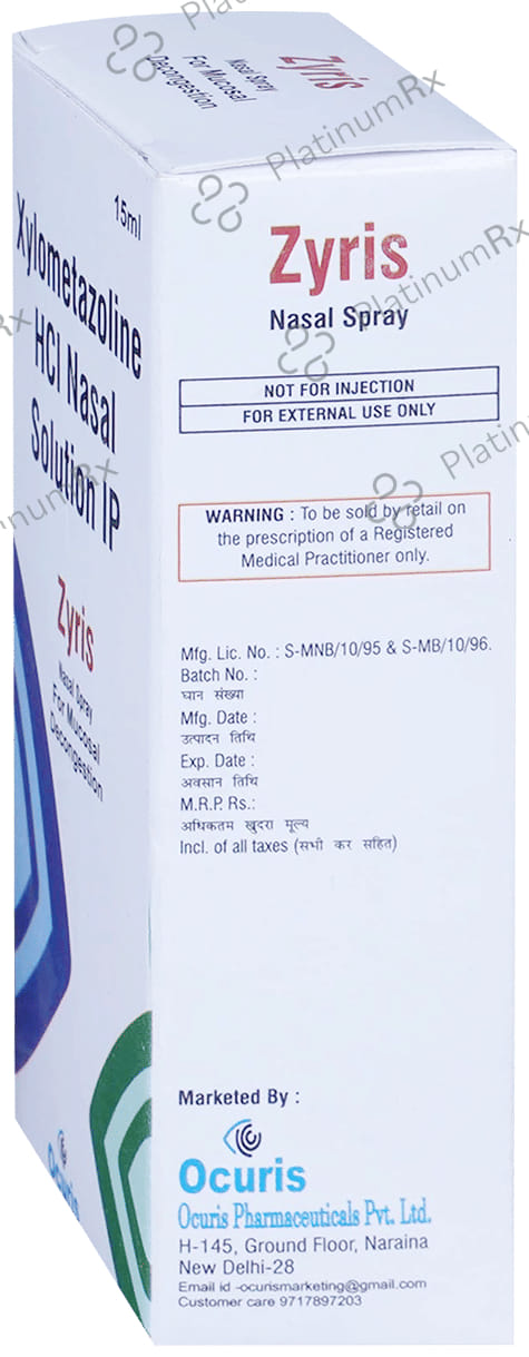 Zyris 0.1% Nasal Spray 15ml