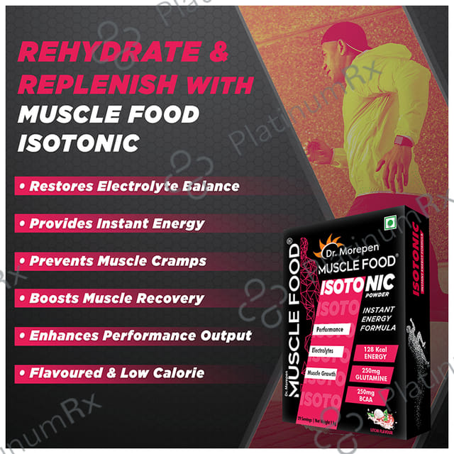 Dr. Morepen Muscle Food Isotonic Powder Litchi