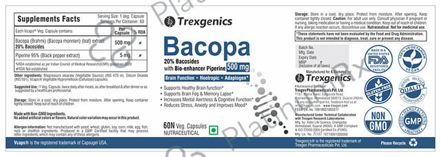 Trexgenics Bacopa Veg Capsule