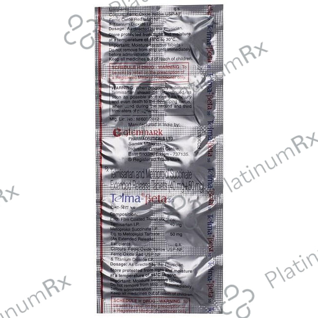 Telma Beta 50/40mg Tablet ER 10s