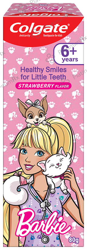 Colgate Anticavity Barbie Toothpaste Strawberry Flavour 80gm
