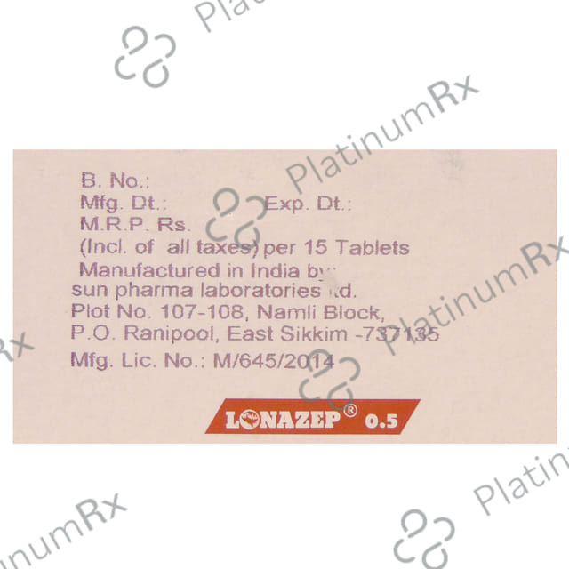 Lonazep 0.5mg Tablet 15s