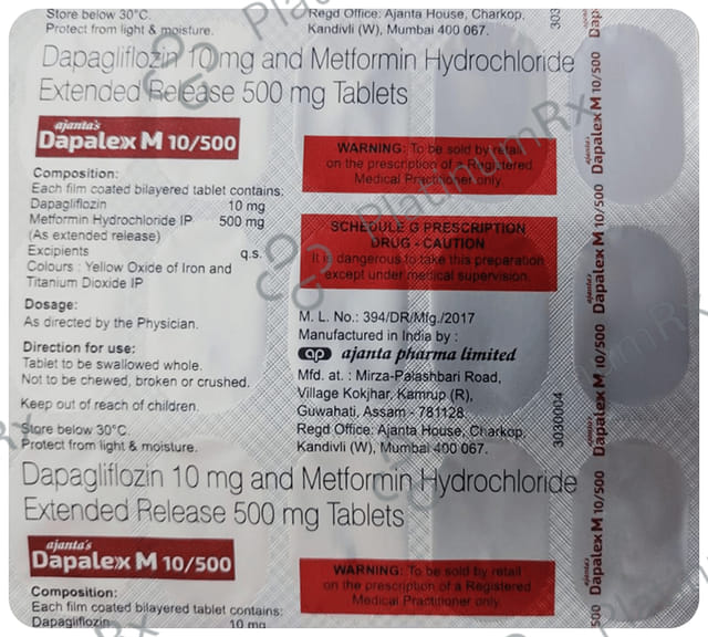 Dapalex M 10/500mg Tablet 15s