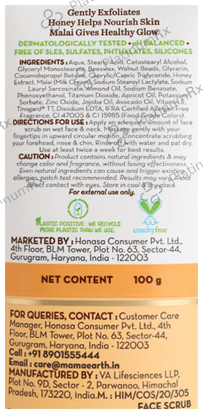 Mamaearth Honey Malai Face Scrub