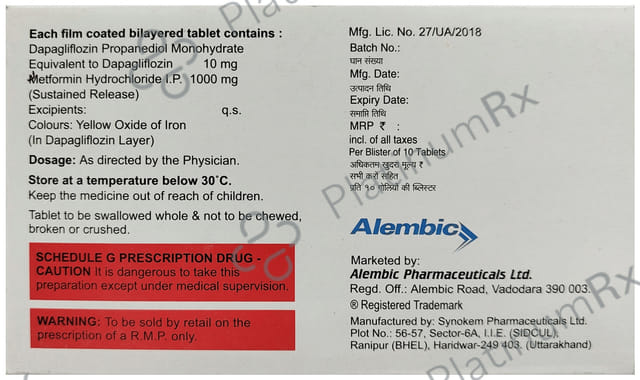 Donance M 10mg/1000mg Tablet