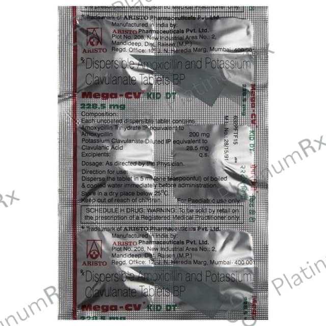 Mega CV Kid DT 200/28.5mg Tablet 6s