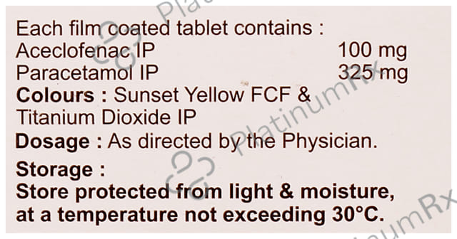 Mixflam 100mg/325mg Tablet