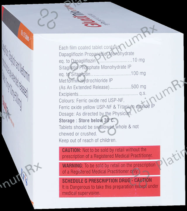 Gluxit Trio 10/500/100mg Tablet 15s