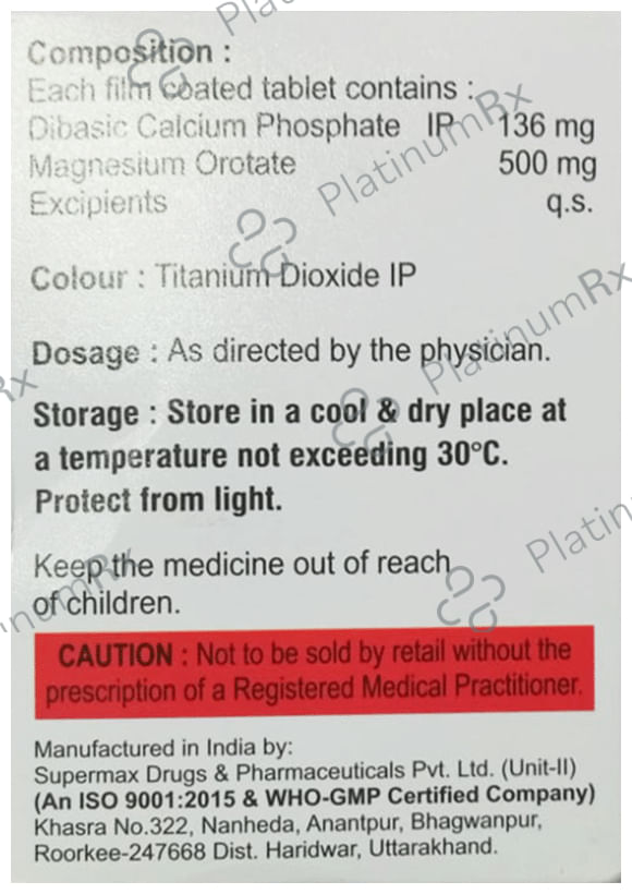 Magnorate 136/500mg Tablet 30s