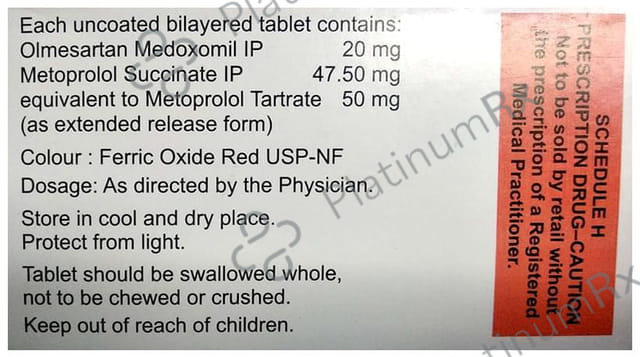 Olmesar M 50/20mg Tablet ER 15s