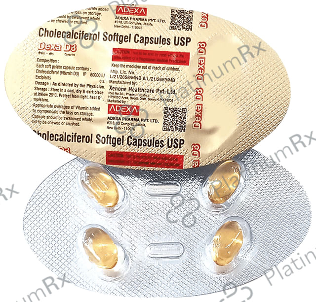 Dexa D3 60000IU Softgel Capsule 4s