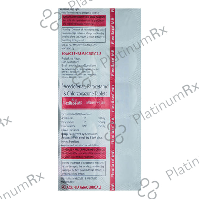 Flexilace 100/500/250mg Tablet MR 10s