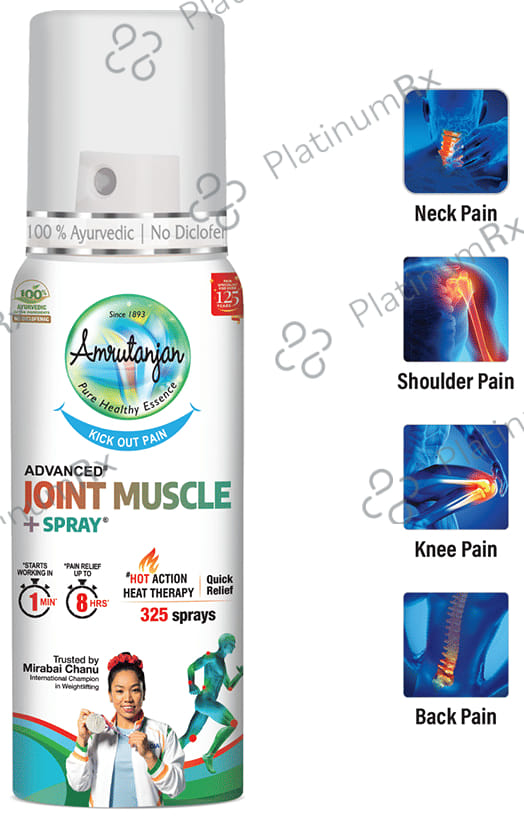 Amrutanjan Advanced Joint Muscle + Spray 80 gm