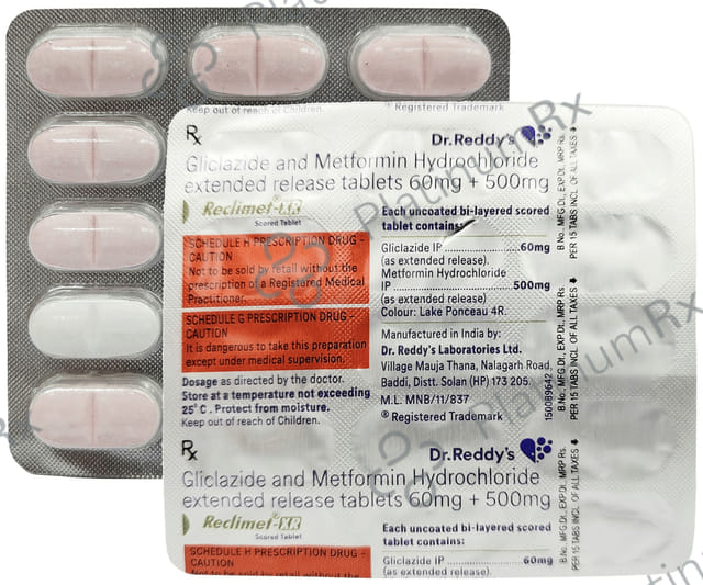 Reclimet XR 60/500mg Tablet XR 15s