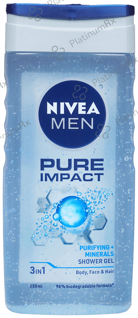 Nivea Men Shower Gel for Body Skin & Hair Pure Impact 250 ml