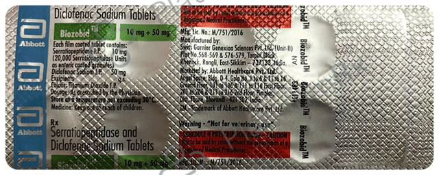 Biozobid 50/10mg Tablet 10s