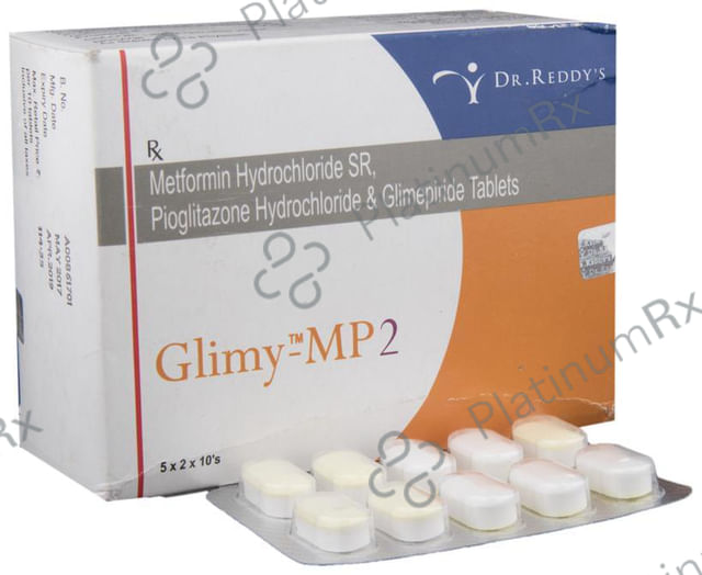 Glimy MP 2/500/15mg Tablet SR 10s
