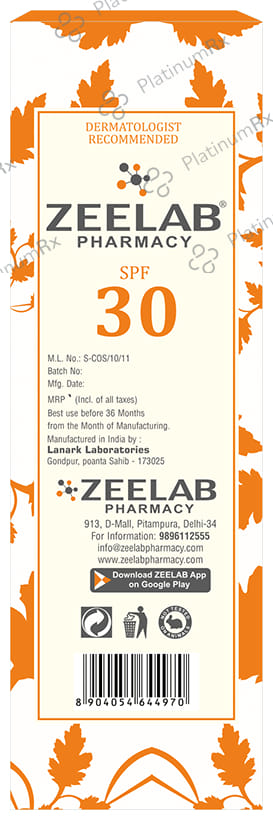 Zee Laboratories Sunscreen SPF 30 Lotion 100gm