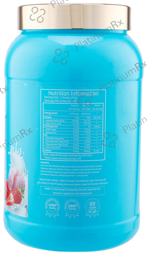 Myfitness iWhey - H2O Powder Strawberry Creme 1 kg