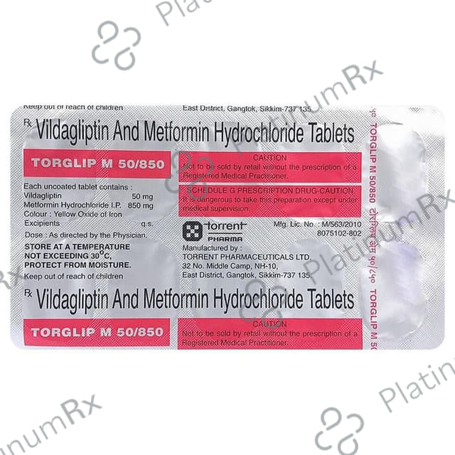 Torglip M 850/50mg Tablet 10s