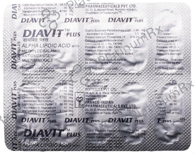 Diavit Plus Capsule 10s