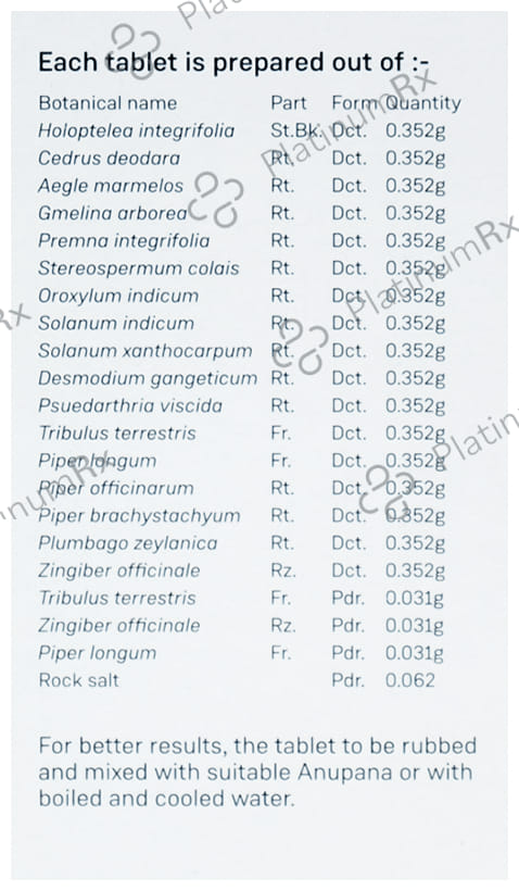 Sitaram Ayurveda Indukantham Kashaya Tablet