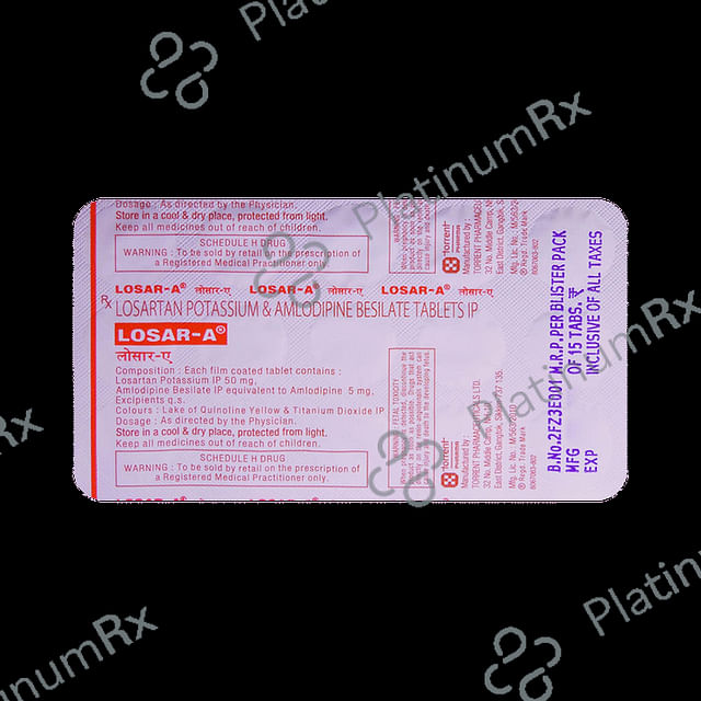 Losar A 5/50mg Tablet 15s