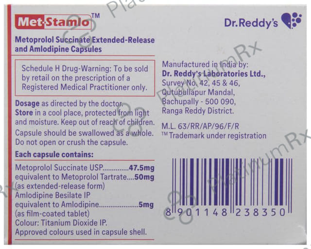 Met Stamlo 5/50mg Capsule ER 10s