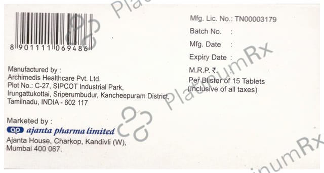 Tricinod 12.5/10/40mg Tablet 15s