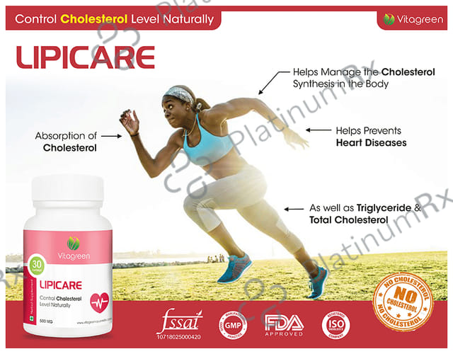 Vitagreen Lipicare 500mg Capsule