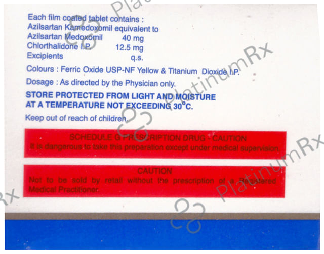 Zilsar CH 40/12.5mg Tablet 10s