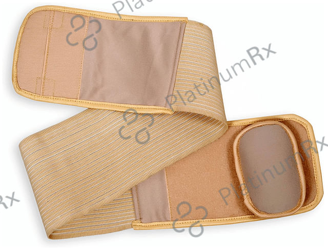 Wonder Care A111 Umbilical Hernia Support Belt - Belly Button Hernia Navel Truss Brace with Foam Pressure Pad Medium