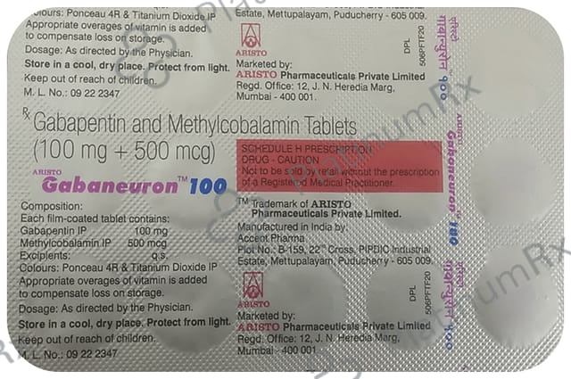 Gabaneuron 100/500mcg Tablet 15s