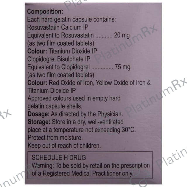Novastat CV 20/75mg Capsule 10s