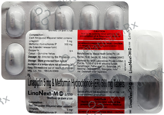 Linanext M 500/5mg Tablet ER 10s