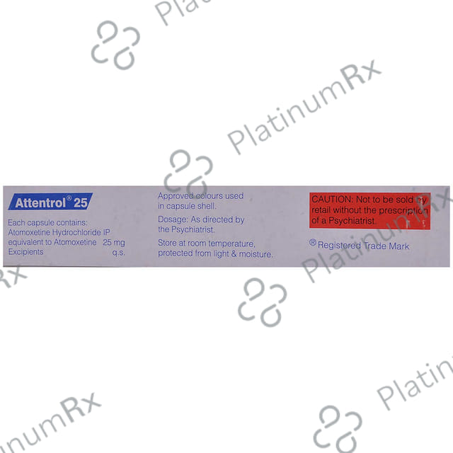 Attentrol 25mg Capsule 10s