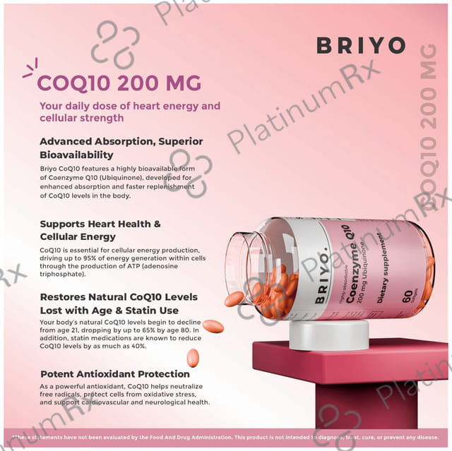 Briyo Coenzyme Q10 200mg Capsule 60s