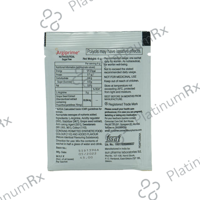 Argiprime Orange Flavour Sugar Free Granules 6gm